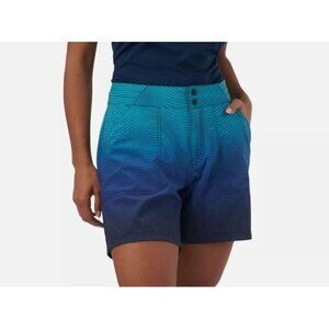 Sea-Doo Royal Blue Fade Striped Women's 6" Board Short - Medium (L5)